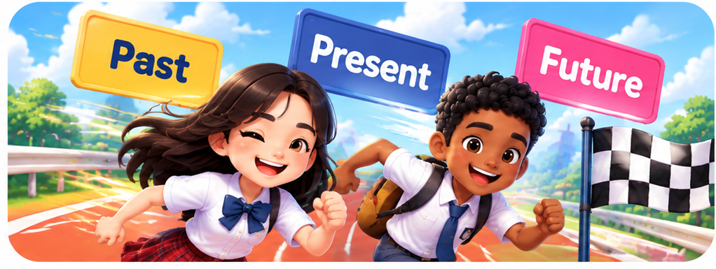 Tense Race — Choose the correct tense before time runs out. Play now.